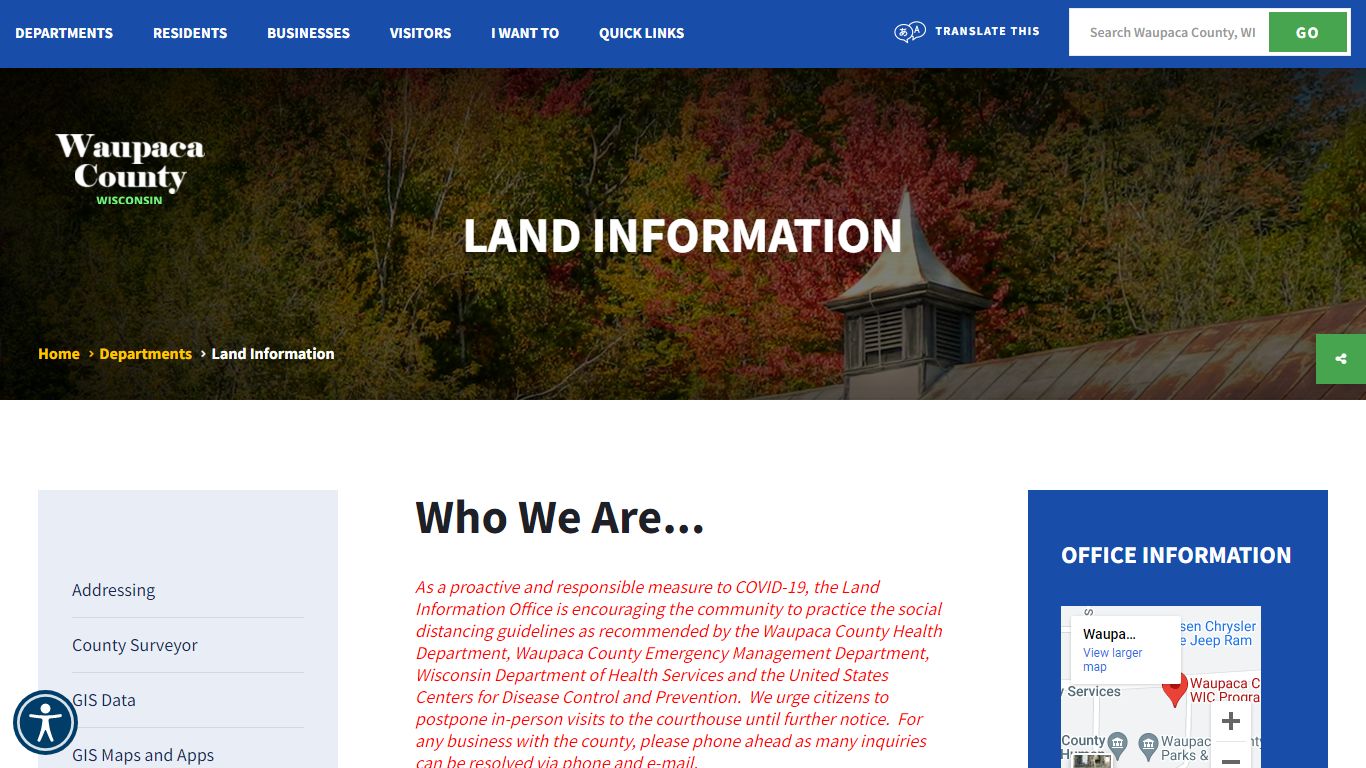 Land Information - Waupaca County, Wisconsin